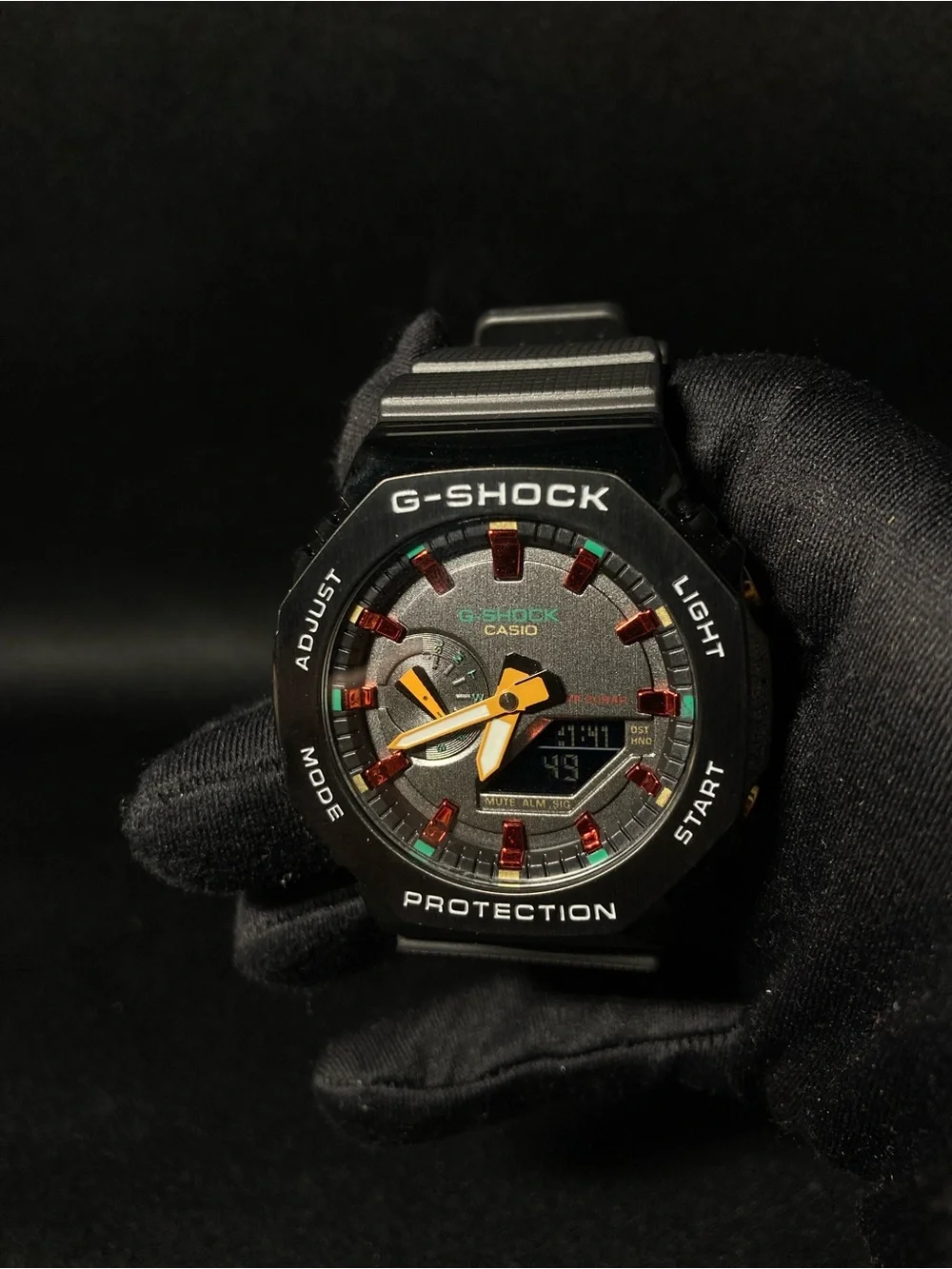Black and Red G Shock Gm2100